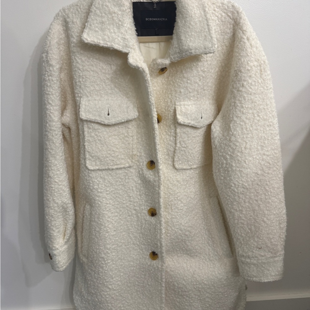 BCBGMaxAzria Cream Teddy Jacket